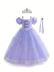 Girls Princess Dress Up Costume Halloween Party Dress