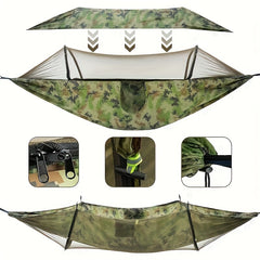 3-in-1 Hammock With Mosquito Net & Sun Shelter Waterproof Double Sleeping Campin