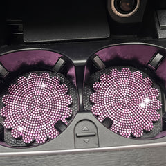 Non Slip Car Coaster Round Silicone Pad Cup Holder Protects Car from Spills