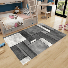 Faux Wool Area Rug Modern Contemporary Large Carpet