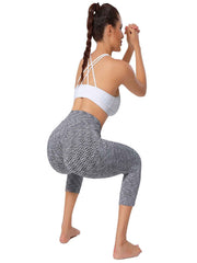 Women's Ribbed Honeycomb Butt Lifting Leggings