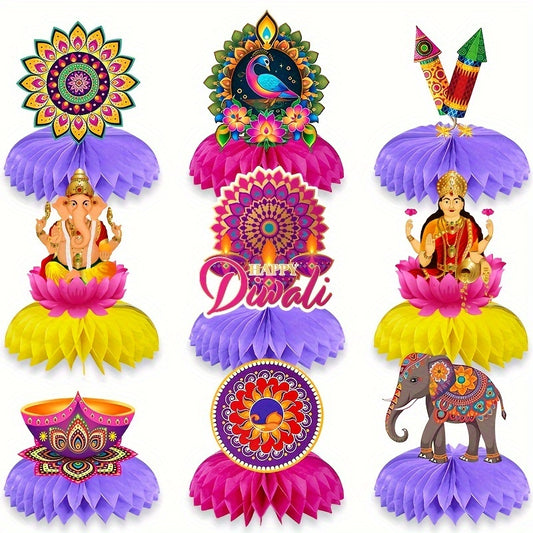 Diwali Honeycomb Table Decoration Set
