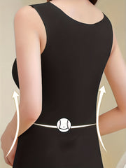 5pcs Contrast Lace Thermal Underwear V Neck Sleeveless Padded Top