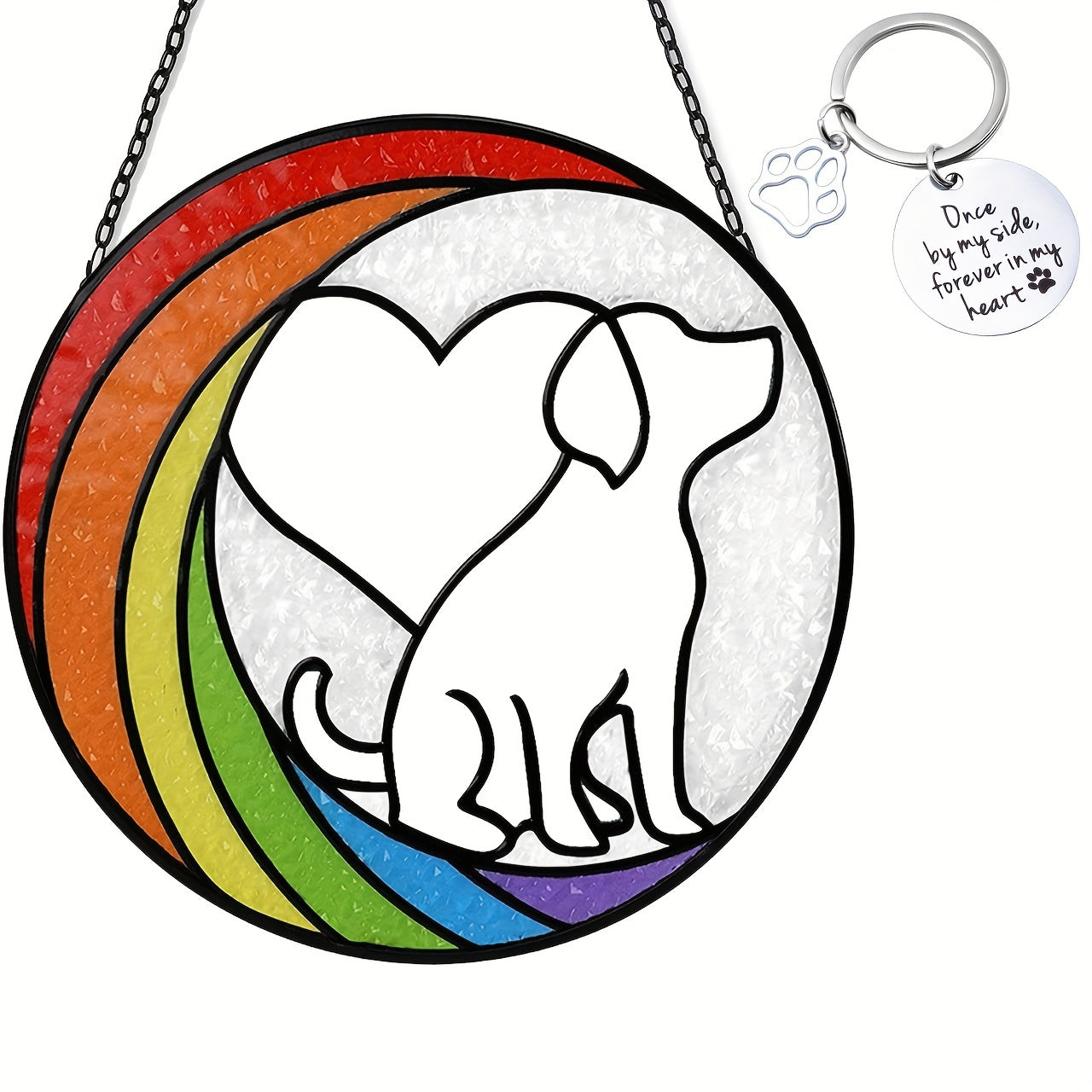 Rainbow Bridge Dog Memorial Hanging Ornament Acrylic Sympathy Gift