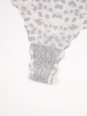 6pcs Leopard Thongs Scallop Trim Seamless & Comfy Stretchy Intimates Panties