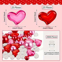 Heart Shaped Pearl Vase Filler for Wedding Birthday Christmas