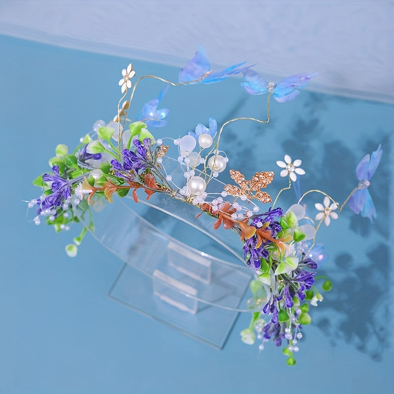Kids Crown Tiara Princess Headband Flower Crown Birthday Hair Accessories