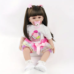 Realistic Soft Silicone Vinyl Simulative Baby Reborn Dolls Birthday Gift Toys