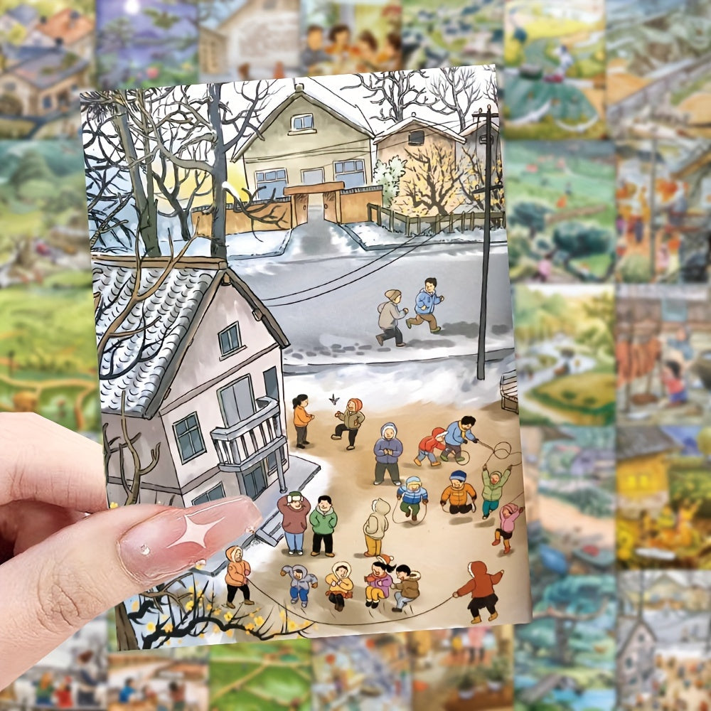 60pcs Memories Series Waterproof Vinyl Stickers For Notebooks, Laptops