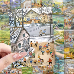 60pcs Memories Series Waterproof Vinyl Stickers For Notebooks, Laptops