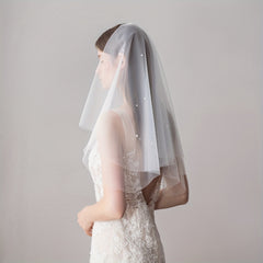 Double Layer Veil With Comb Bridal Veil Wedding Headdress Accessories