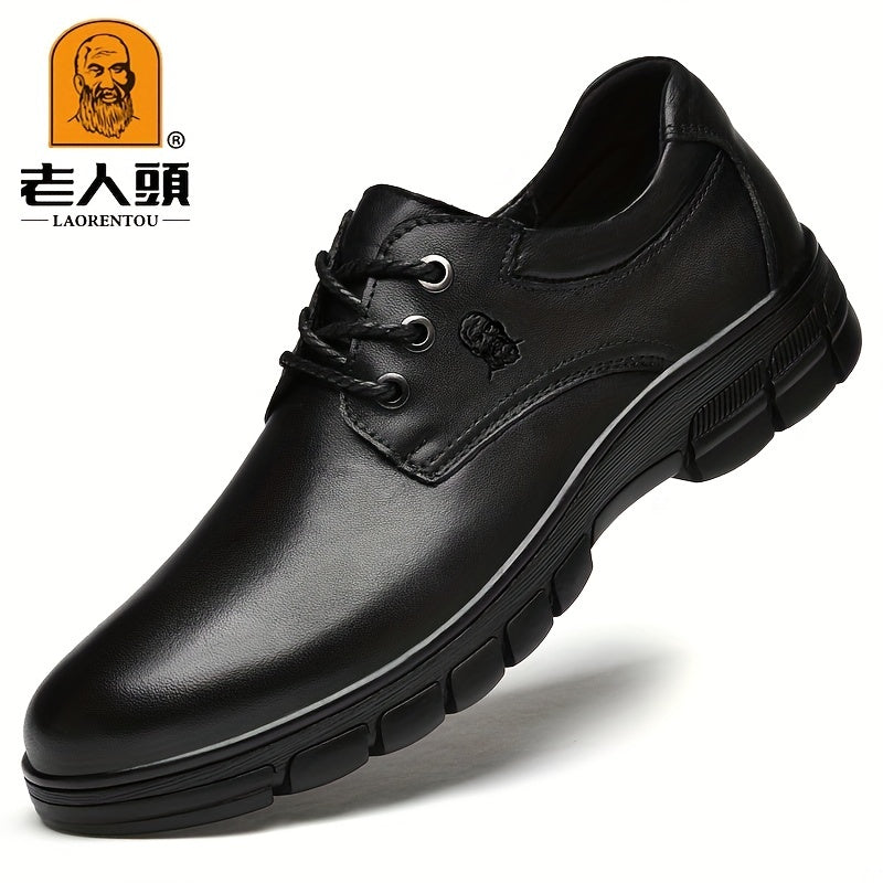 LAORENTOU Men's Leather Oxford Dress Shoes Wedding Business Party Banquet Office