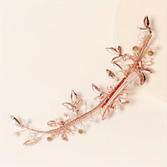 Crystal Leaf Hair Clip Bridal Headwear Non-slip Side Clip Hair Accessories