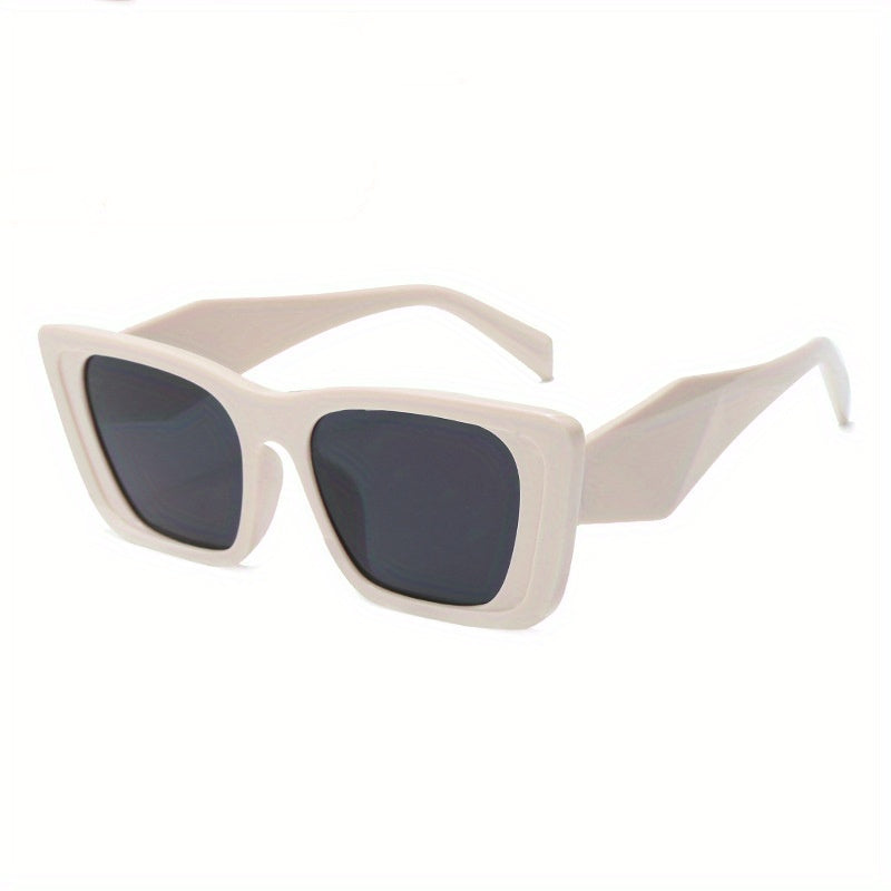 Square Frame Sunglasses Solid Wrap Around Glasses UV400