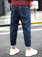 Toddle Boys Denim Long Pants With Pocket Kids Clothing