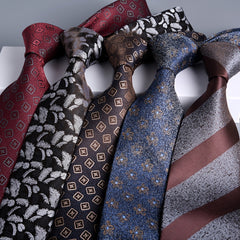 Men's Striped Jacquard Tie for Formal Wear