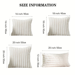 2pcs Double sided Faux Fur Plush Throw Pillow Covers