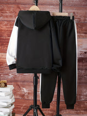 Boy's Clash 2pcs Hoodie & Sweatpants Set CALIFORNjsonIA Print