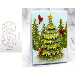 3D Christmas Tree Metal Cutting Dies for Card Making DIY Craft Decor