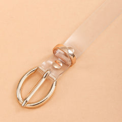 Thin Transparent Plastic Waist Belt Tie in Jeans Style