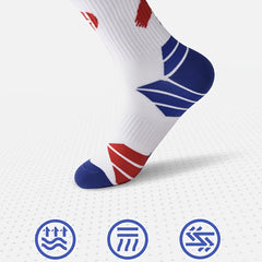 3 Pairs Men's Mid Crew Sport Socks Nylon Blend Sweat Absorbing Comfy Breathable