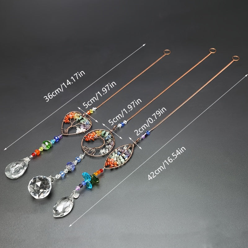 1pc Christmas Crystal Hanging Decoration Window Car Decoration