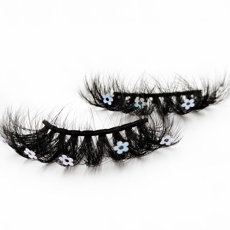 25MM Flower Glitter Fluffy Makeup Lashes Extension