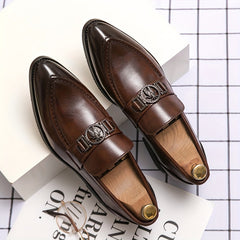 Men's Almond Toe Loafer Shoes Non-slip Slip On Shoes Spring And Summer