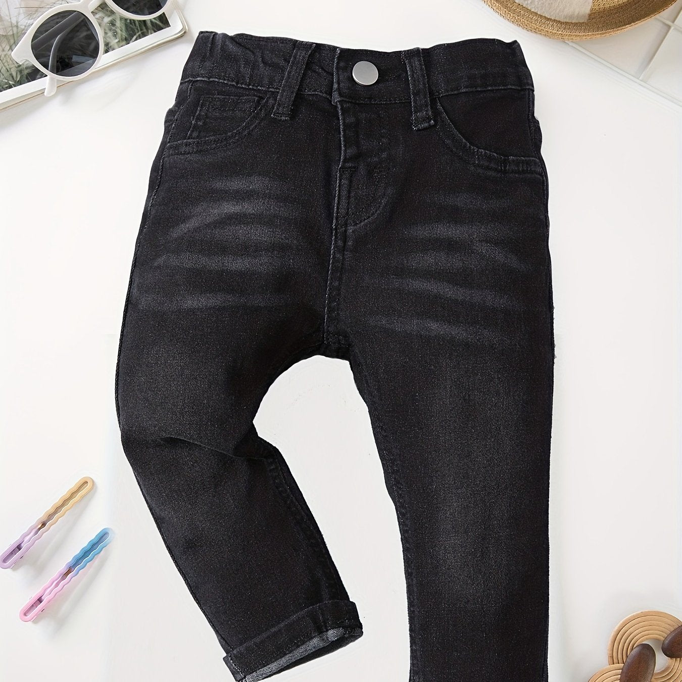Toddler Baby Girls Denim Pants Cotton Jeans