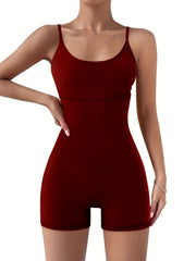 Yoga Rompers Round Neck Sleeveless Jumpsuit Activewear