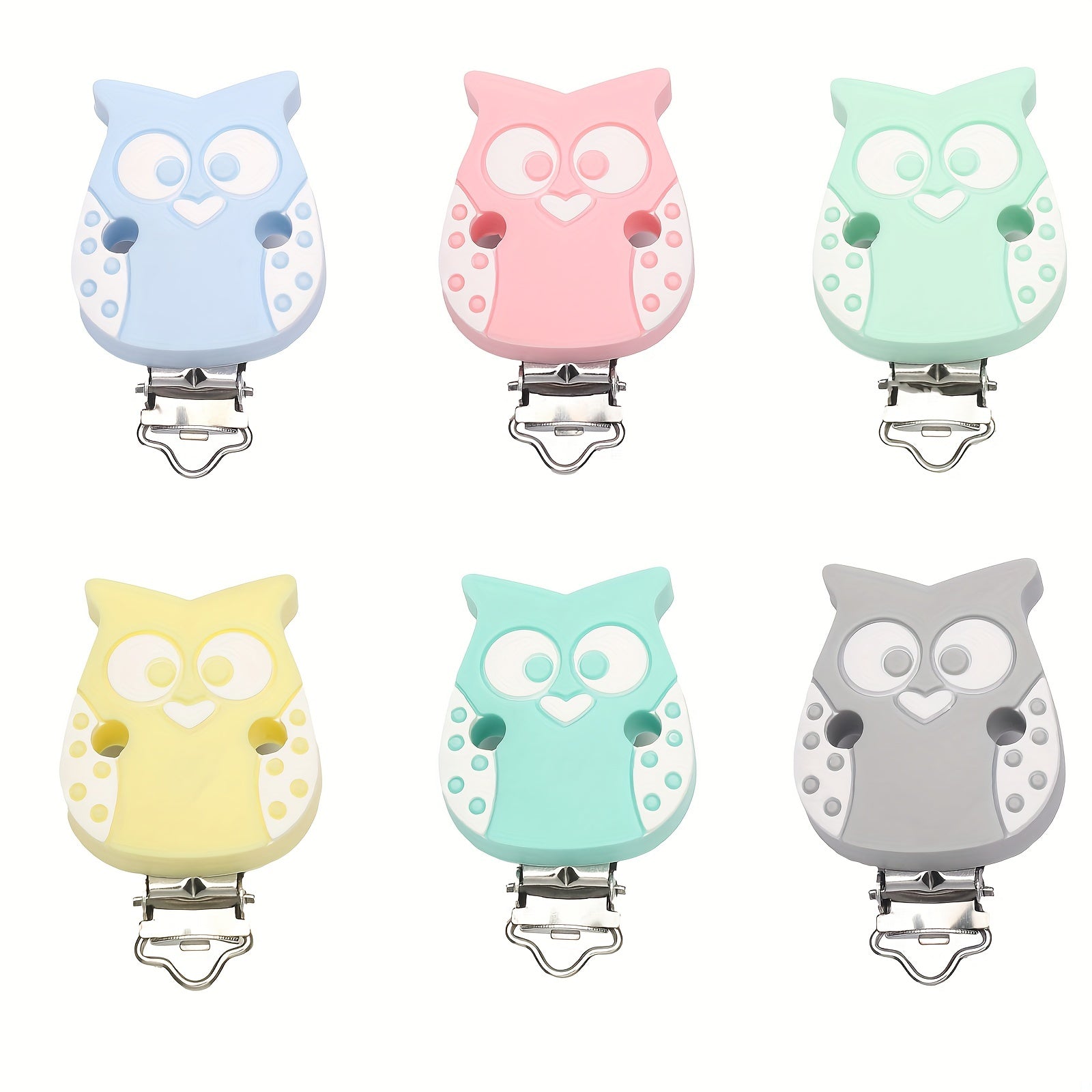 Silicone Owl Pacifier Clip for Babies 0-24 Months