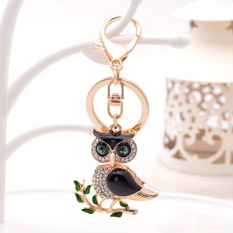 Creative Owl Car Keychain Bag Ornament Small Gift Pendant