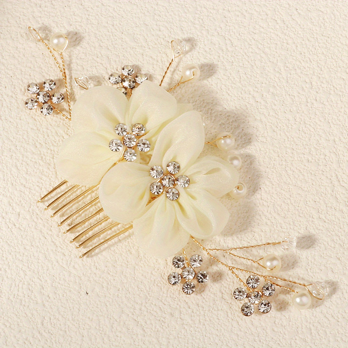 Chinese Style Floral Hair Comb for Brides