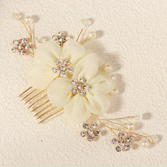 Chinese Style Floral Hair Comb for Brides