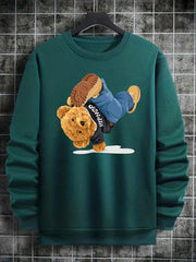 Dancing Bear Boys Crew Neck Sweatshirt Long Sleeve Top