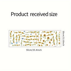 Sunflower Vine Butterfly Wall Decals