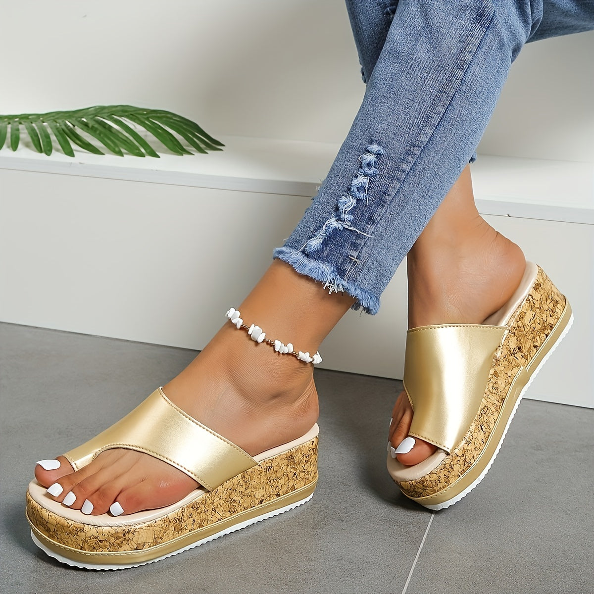 Women's Wedge Slide Sandals Casual Platform Sandals Comfortable Summer Shoes