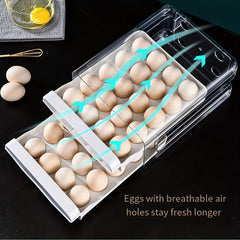 Refrigerator Egg Storage Box Leak Proof Drawer Type Hand Washable
