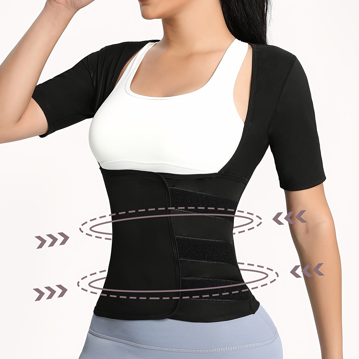 Women's Sauna Suit Waist Trainer Tummy Control Workout Swe