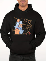 Cartoon Print Hoodie for Men Spring Fall Casual Pullover Hooded Sweatshirt