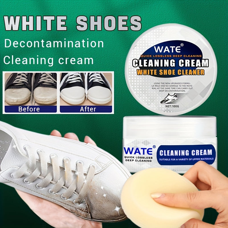 100g Shoe Cleaning Cream Whitening Yellowing Remover with Brush