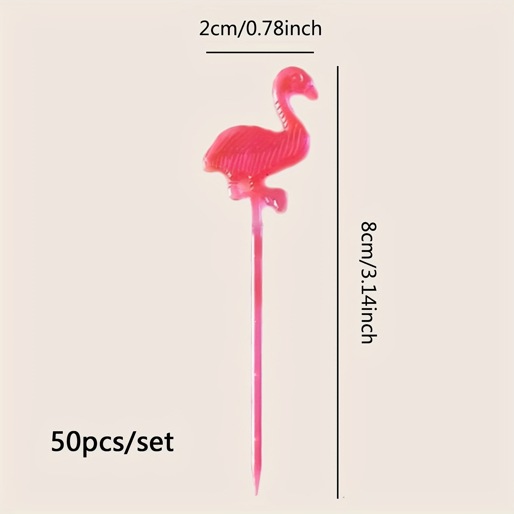 50pcs Fruit Fork Butterfly Pick Flamingo Toothpick