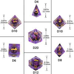 Dragon's Eye Resin Dice Set for Roleplaying Board Game