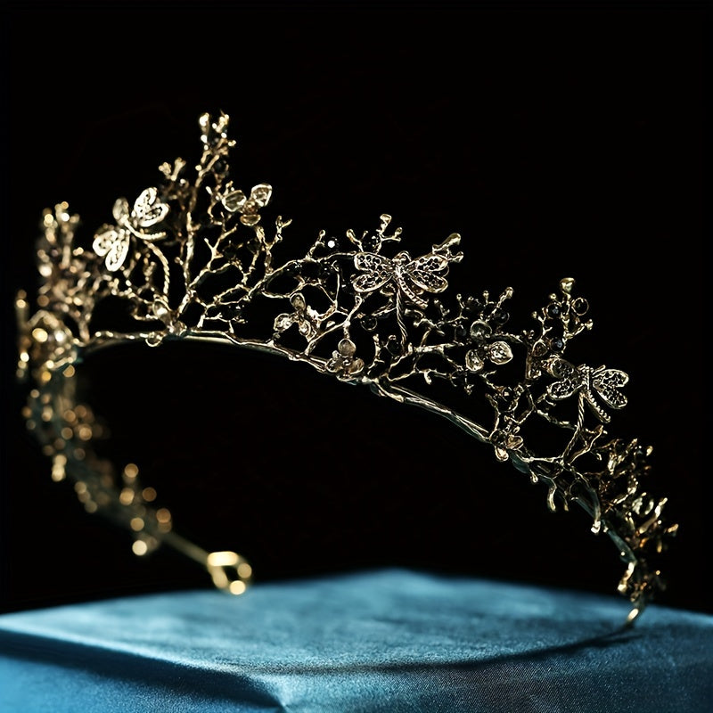 Golden Headband Queen Princess Crown Tiara Birthday Party Wedding