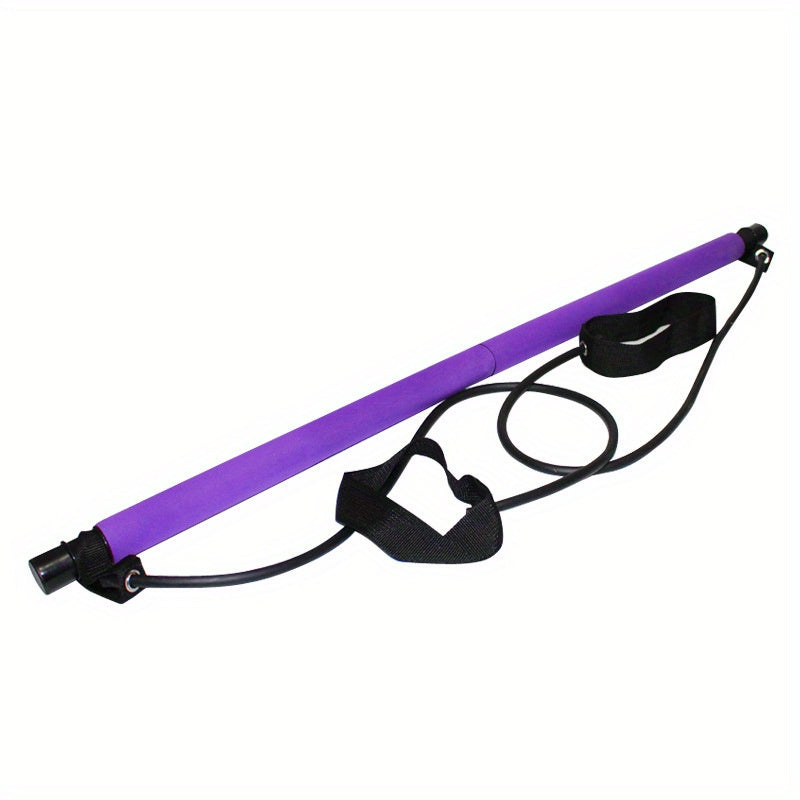 Purple Pilates Tension Band Sticks Fitness Exercise Body Shaping Yoga