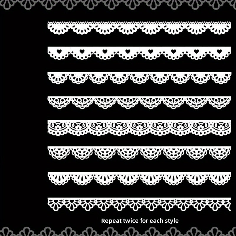 16pcs Lace Waltz Series Hand Tent Art Material Decoration Pack