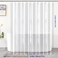 1pc Transparent Shower Curtain With 3 Magnets Vertical Sense Of Heavy Waterproof
