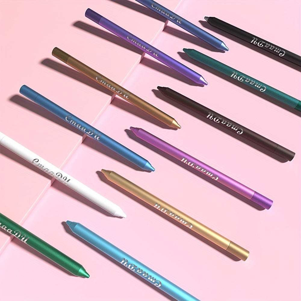 12 Colors Eyeliner Eyeshadow Pen Matte Finish Rich High Pigment