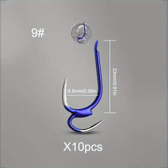 10pcs Circle Fish Hooks High Carbon Steel Barbed Hooks For Fishing