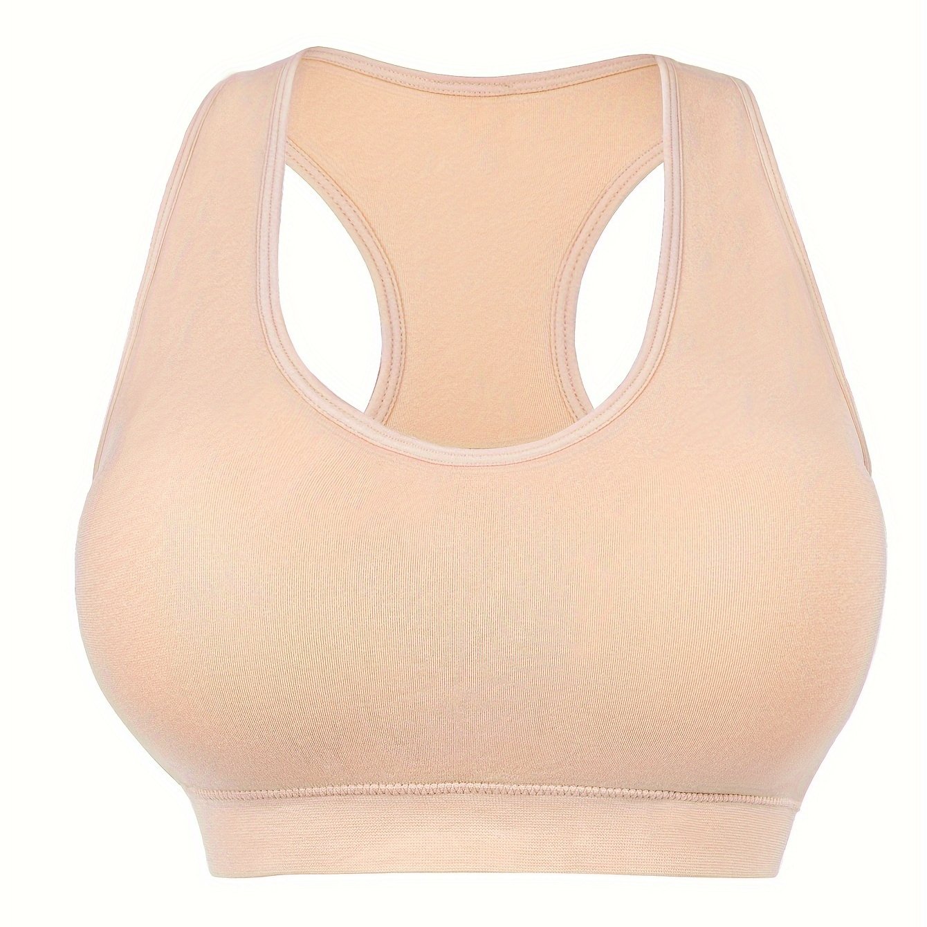 Seamless Sports Bra Round Neck High Stretch